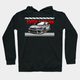 Mits Lancer Evo X Grey Hoodie